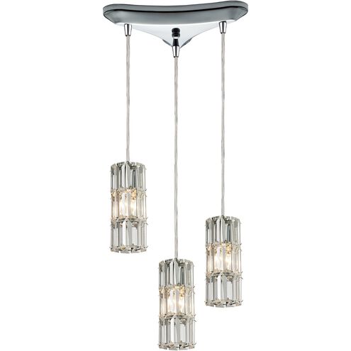 Cynthia 3 Light 10 inch Polished Chrome Mini Pendant Ceiling Light
