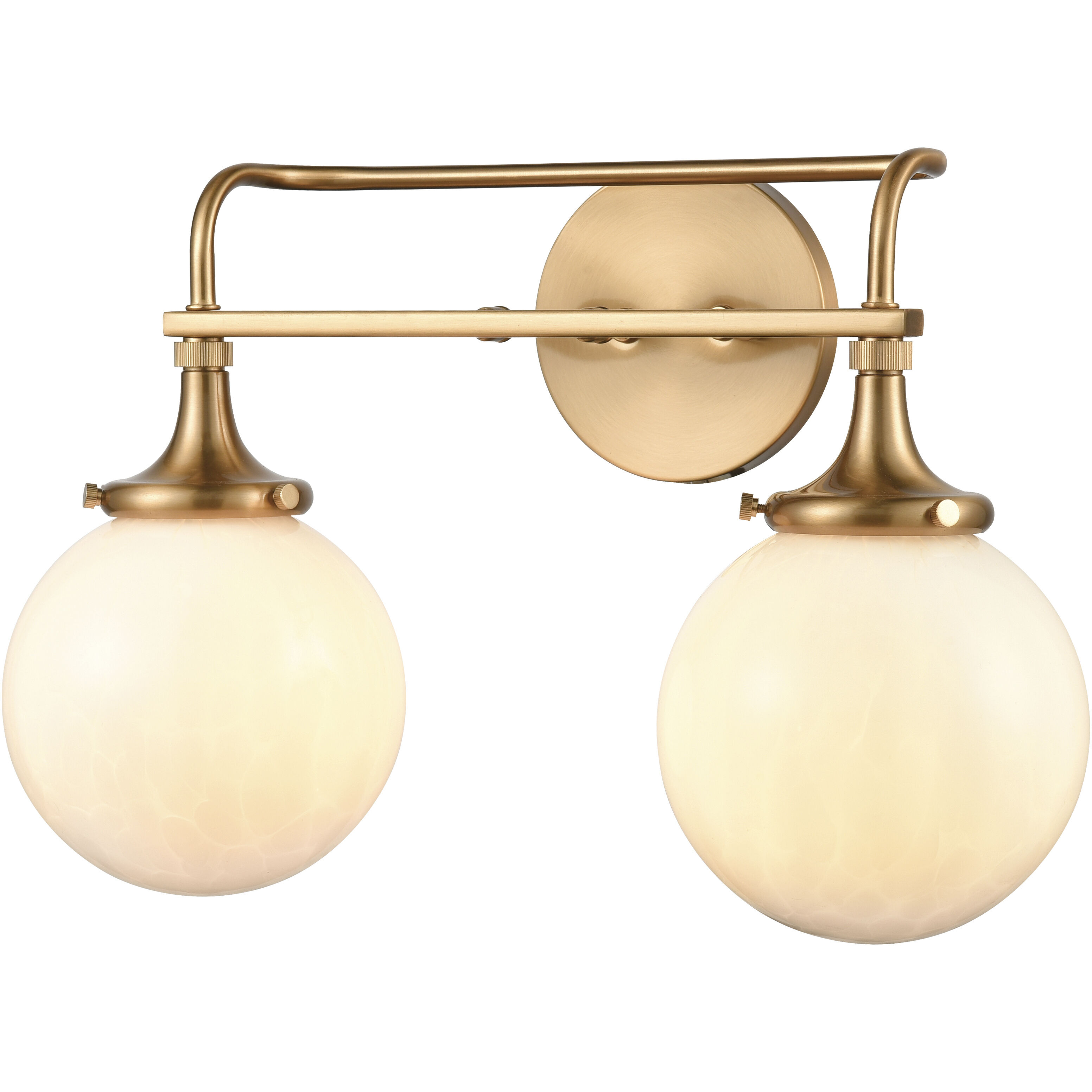 Vintage brass vanity light top