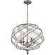 Renaissance 5 Light 21 inch Weathered Zinc Chandelier Ceiling Light