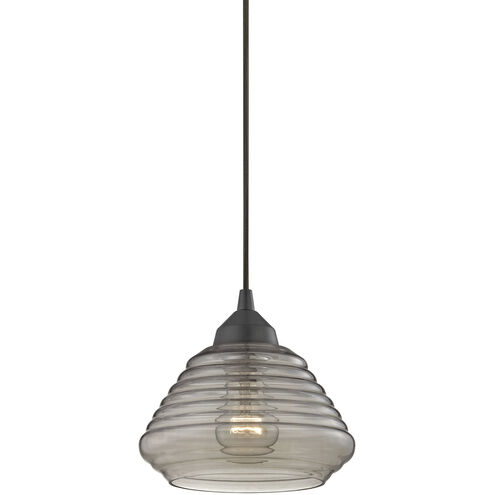 Orbital 1 Light 8 inch Oil Rubbed Bronze with Smoke Pendant Ceiling Light