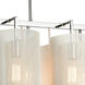 Santa Barbara 8 Light 40 inch Matte White with Polished Chrome Linear Chandelier Ceiling Light