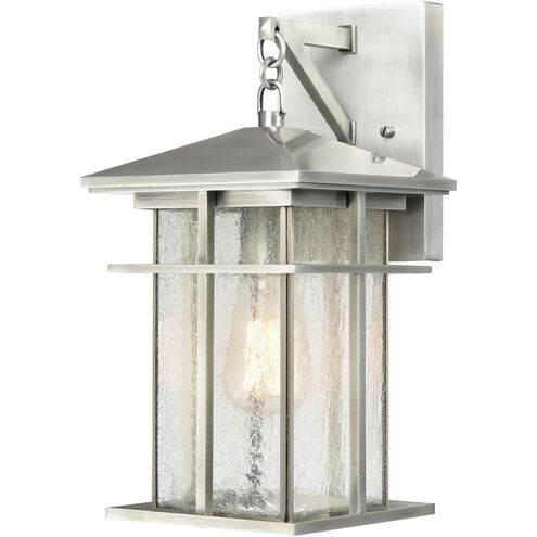 Oak Park 1 Light 14 inch Antique Brushed Aluminum Outdoor Sconce