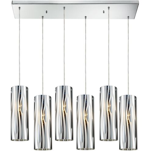Chromia 6 Light 30 inch Polished Chrome Mini Pendant Ceiling Light