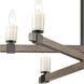 Stone Manor 6 Light 27 inch Matte Black with Aspen Chandelier Ceiling Light