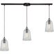 Hand Formed Glass Linear Mini Pendant Ceiling Light