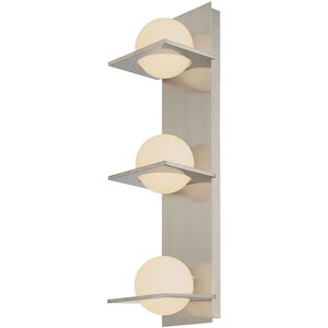 Orbit 3 Light 5 inch Satin Nickel Vanity Light Wall Light