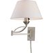 Elysburg 24 inch 150 watt Satin Nickel Swingarm Sconce Wall Light in Incandescent