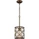 Armand 1 Light 8 inch Weathered Bronze Mini Pendant Ceiling Light