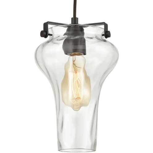 Volus 1 Light 7 inch Oil Rubbed Bronze with Clear Mini Pendant Ceiling Light