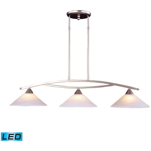 Elysburg LED 43 inch Satin Nickel Linear Chandelier Ceiling Light