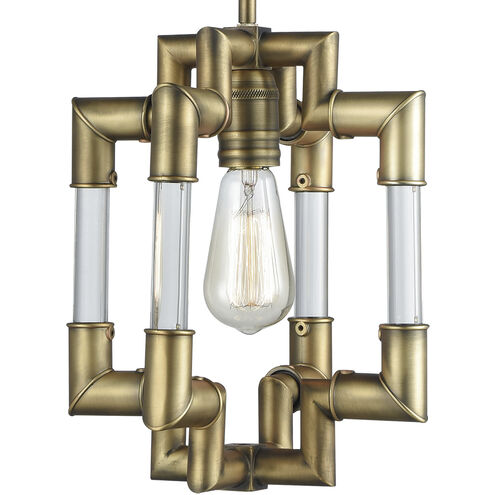 Brandon 1 Light 10 inch Classic Brass Mini Pendant Ceiling Light