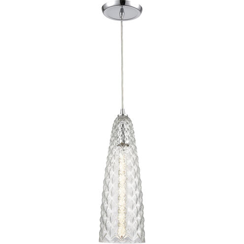 Glitzy 1 Light 5 inch Polished Chrome Mini Pendant Ceiling Light