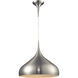 Lindsey 1 Light 17 inch Satin Nickel Pendant Ceiling Light in Incandescent