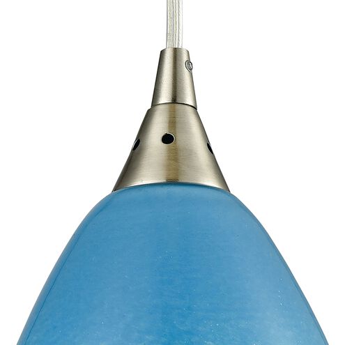 Earth 1 Light 5 inch Satin Nickel Mini Pendant Ceiling Light in Incandescent