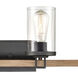 Holdfast 4 Light 28 inch Charcoal with Beechwood Vanity Light Wall Light