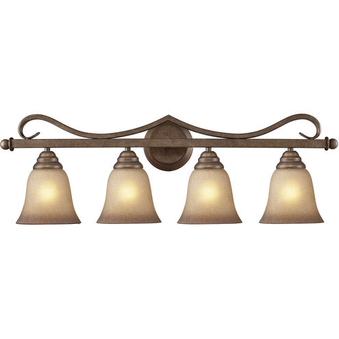 Lawrenceville 4 Light 31 inch Mocha Vanity Light Wall Light