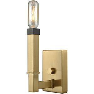 Mandeville 1 Light 4 inch Oil Rubbed Bronze with Satin Brass Vanity Light Wall Light