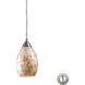 Capri 1 Light 5 inch Satin Nickel Mini Pendant Ceiling Light