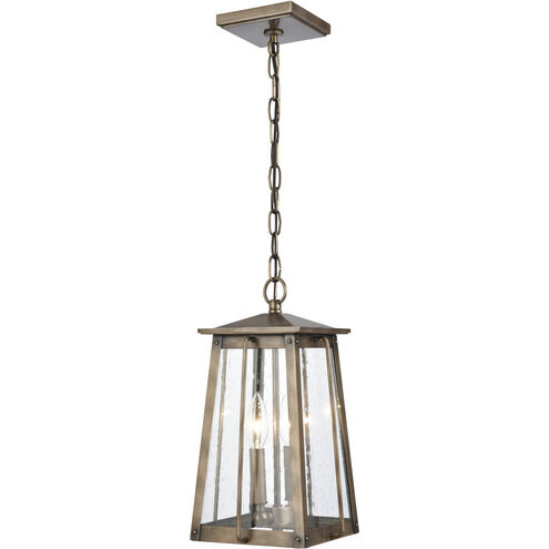 Kirkdale 9 inch 60.00 watt Vintage Brass Outdoor Pendant