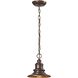 Marina 1 Light 8 inch Hazelnut Bronze Outdoor Pendant in Incandescent