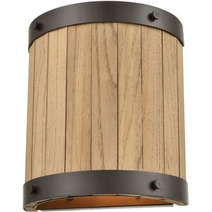 Wooden Barrel Sconce Wall Light