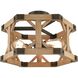 Structure 3 Light 18 inch Oil Rubbed Bronze with Natural Semi Flush Mount Ceiling Light