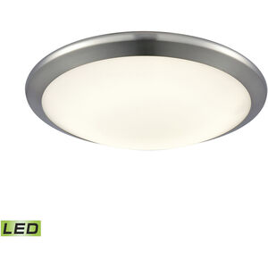 Clancy LED 12 inch Chrome Flush Mount Ceiling Light, Small