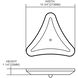 Illuminare 3 Light 2 inch Satin Nickel Pan, Triangular