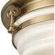 Riley 3 Light 15 inch Satin Brass Flush Mount Ceiling Light