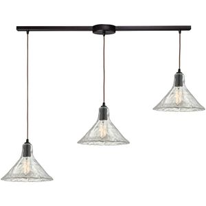 Hand Formed Glass Linear Mini Pendant Ceiling Light