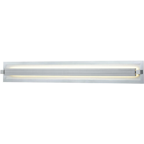 Kiara LED 37 inch White with Polished Nickel Vanity Light Wall Light
