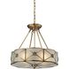 Preston 4 Light 18 inch Brushed Brass Chandelier Ceiling Light