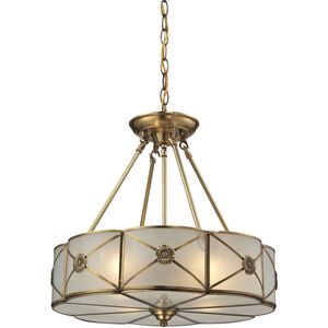 Preston 4 Light 18 inch Brushed Brass Chandelier Ceiling Light