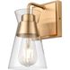 Brookville 1 Light 6 inch Burnished Brass Vanity Light Wall Light