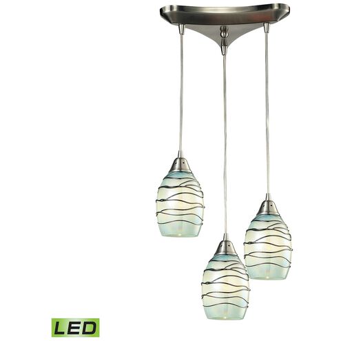 Vines LED 12 inch Satin Nickel Mini Pendant Ceiling Light