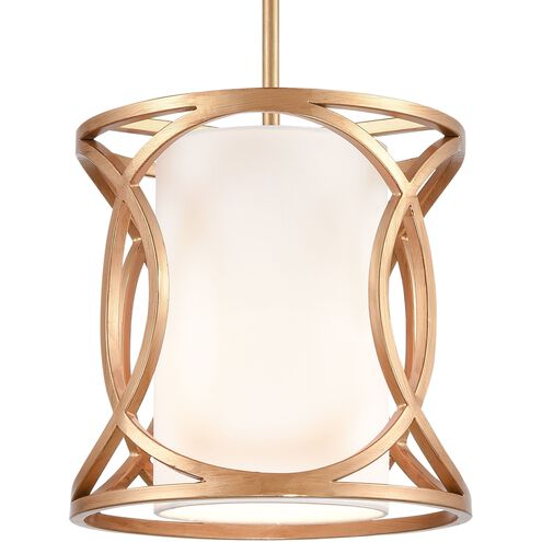Ringlets 1 Light 10 inch Matte Gold Mini Pendant Ceiling Light