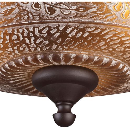 Norwich 3 Light 14 inch Oil Rubbed Bronze Semi Flush Mount Ceiling Light
