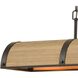 Wooden Barrel Linear Chandelier Ceiling Light
