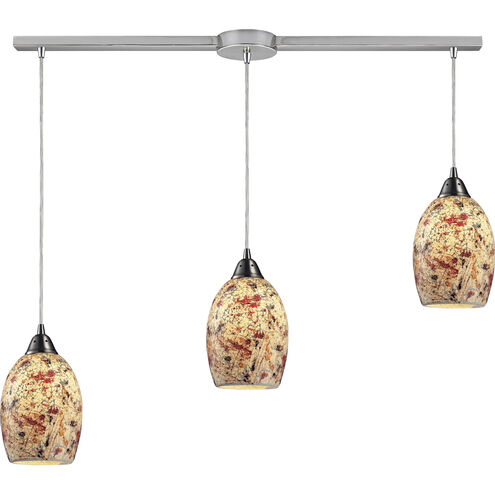 Avalon 3 Light 36 inch Satin Nickel Mini Pendant Ceiling Light