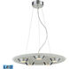 Brentford LED 22 inch Chrome with White Pendant Ceiling Light
