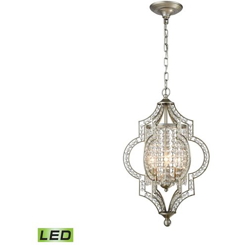 Gabrielle LED 14 inch Aged Silver Chandelier Ceiling Light