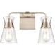 Brookville 2 Light 15 inch Satin Nickel Vanity Light Wall Light