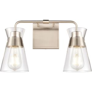 Brookville 2 Light 15 inch Satin Nickel Vanity Light Wall Light