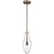 Culmination 1 Light 6 inch Weathered Zinc with Clear Mini Pendant Ceiling Light