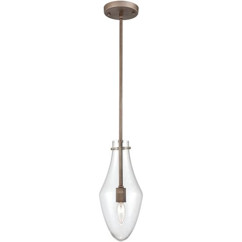 Culmination 1 Light 6 inch Weathered Zinc with Clear Mini Pendant Ceiling Light