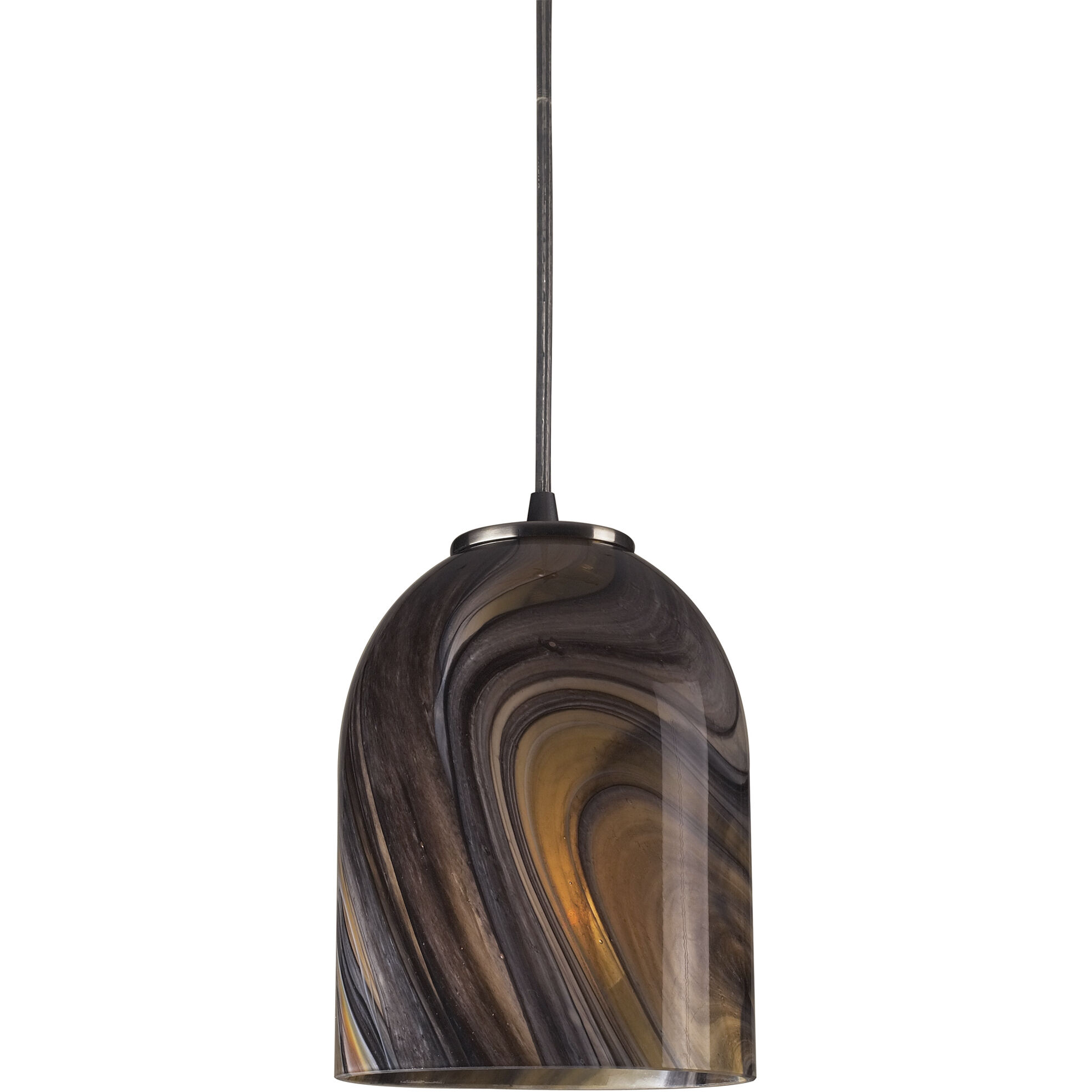 Swirl 1 Light 6 inch Satin Nickel Mini Pendant Ceiling Light