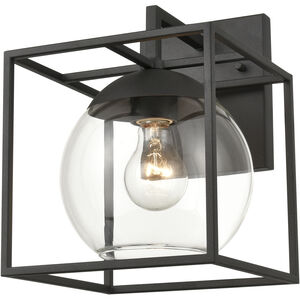 Cubed 1 Light 11 inch Charcoal Outdoor Sconce