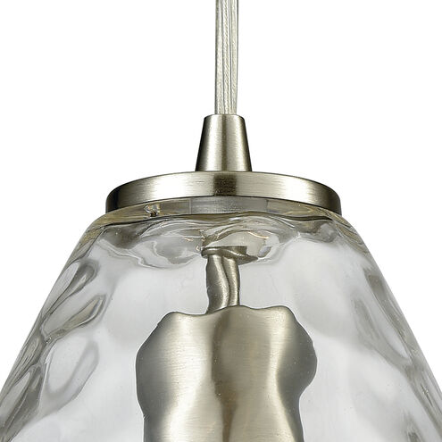 Lagoon 1 Light 6 inch Satin Nickel with Clear Multi Pendant Ceiling Light, Configurable