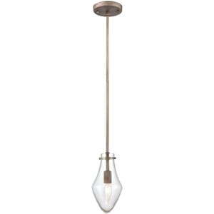 Culmination 1 Light 5 inch Weathered Zinc with Clear Mini Pendant Ceiling Light