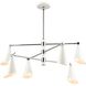 Luca 6 Light 36 inch Polished Chrome Chandelier Ceiling Light
